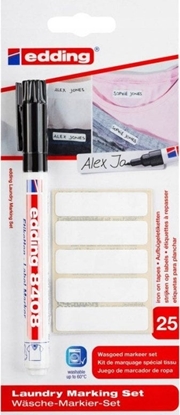 Picture of Edding Edding 8408, Black, Brush tip, Black, Red, White, 0.75 mm, Cardboard, Glass, Metal, Paper, Plastic, Germany