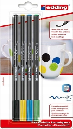 Picture of Edding Pisak do porcelany e-4200, 1-4 mm, blister, 4 szt., mix kolorów