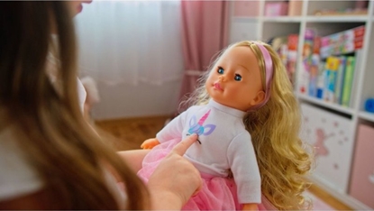 Attēls no Edinburgh University Press bo. Interactive doll "Milana" (speaks Russian language), 40 cm