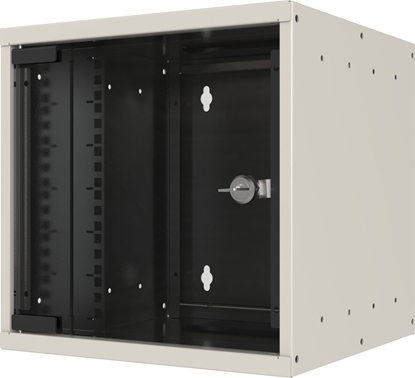 Attēls no EFB 25,4cm 10Zoll 4HE Wandgeh�use Tiefe 300 mm 1-teilig vormontiert RAL9010