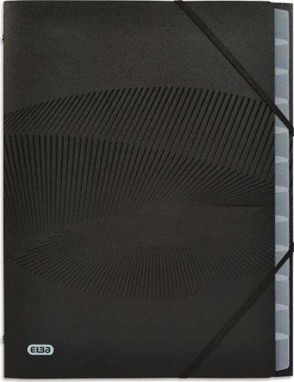 Изображение Elba Sorteringsmappe osmose, a4, 3-klap, 12 sektioner, sort