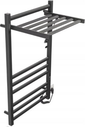 Attēls no Elektryczna rozkadana suszarka azienkowa TVB HydroVert P12 500x900 z czujnikiem temperatury i timerem (czarna) 235 W500x900