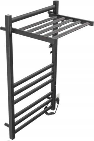 Изображение Elektryczna rozkadana suszarka azienkowa TVB HydroVert P12 500x900 z czujnikiem temperatury i timerem (czarna) 235 W500x900