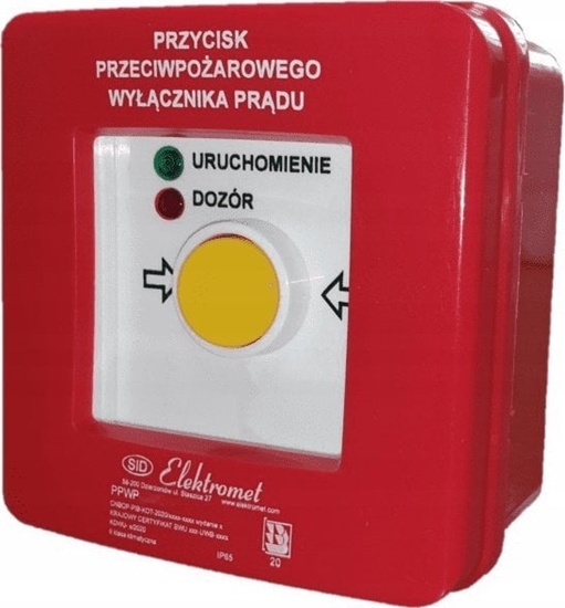 Изображение Elektromet Przycisk ppo. n/t 2 tory prdowe 12A R-Z samoczynny diody czerw/ziel 230V AC/230V AC PPWP-1s A/4 904400