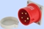 Attēls no Elektromet Wtyczka tablicowa prosta czerwona 32A 400V IP44 (922035)