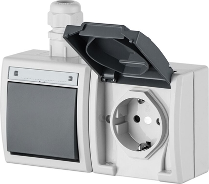 Picture of Elektro-Plast AQUANT Gniazdo 2x2P+Z schuko IP65 1245-65