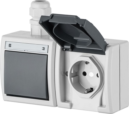 Picture of Elektro-Plast AQUANT Gniazdo 2x2P+Z schuko IP65 1245-65