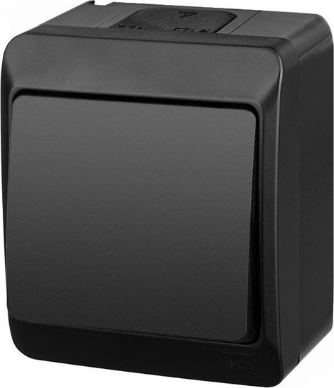 Изображение Elektro-Plast HERMES cznik natynkowy 1-biegunowy (schodowy) czarny 0331-09