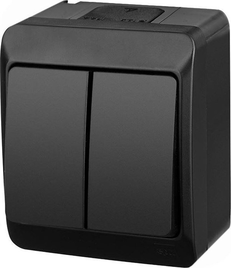 Изображение Elektro-Plast HERMES cznik natynkowy wiecznikowy czarny 0332-09