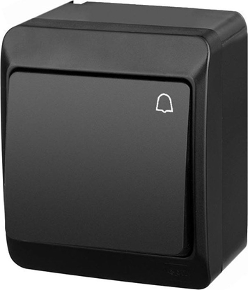 Изображение Elektro-Plast HERMES cznik natynkowy zwierny dzwonek czarny 0337-09