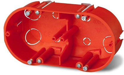 Picture of Elektro-Plast Puszka podtynkowa karton-gips PK-2x60 pomaraczowa (0210-00)