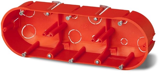 Picture of Elektro-Plast Puszka podtynkowa karton-gips PK-3x60 pomaraczowa (0234-00)