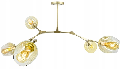 Picture of Elem Boston 1962/5 GOLD - 21QG plafon lampa sufitowa 2x60W E27 zoty/mosidz