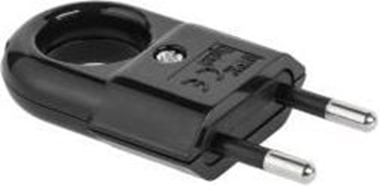 Picture of Elgotech Wtyczka paska z uchwytem b/u Euro 2,5A 250V czarna (WTP2C-2)
