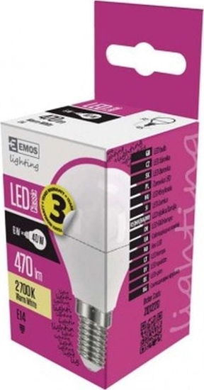 Picture of Emos arówka LED 6W E14 470lm 2700K BLOBE CLASSIC ZQ1220