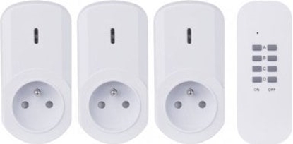Изображение Emos Gniazdo zdalnie sterowane Emos P0070 3xgniazda + 1xpilot 1000W IP20 biae