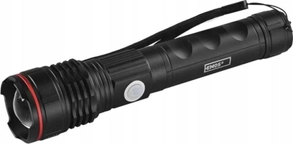 Изображение Emos Latarka LED adowalna USB-C 600lm 3 tryby 100/50/25% hermetyczna Emos P3116 aluminiowa czarna alternatywnie na baterie 3x R03 AAA