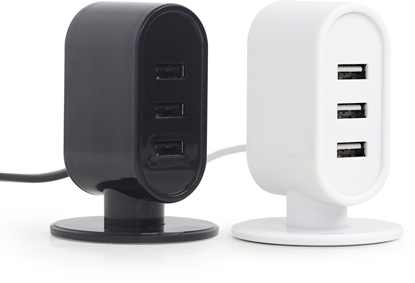 Attēls no EnerGenie USB Desktop Charger Black/White Mix 8716309108645