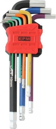 Изображение EPM KOMPLET KLUCZY IMBUSOWYCH Z KULK RED LINE 9 SZT (1 KPL)