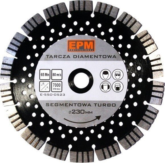 Picture of EPM Tarcza Diamentowa Segmentowa Turbo Z Otworami Chodz. 230mm