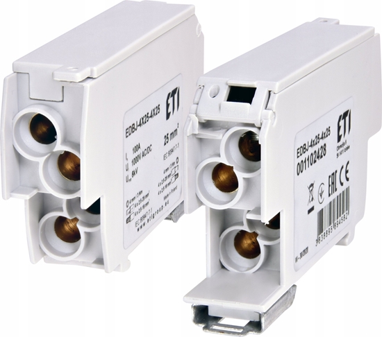 Picture of Etipo Blok rozdzielczy ETI Polam 001102428 100A (4x2,5-25mm2-4x2,5-25mm2) szary EDBJ-4x25-4x25