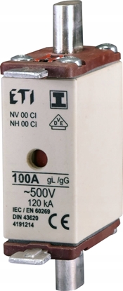 Attēls no Etipo Wkadka topikowa ETI Polam NH000/I 004191207 gG 25A 500V KOMBI przemysowa zwoczna