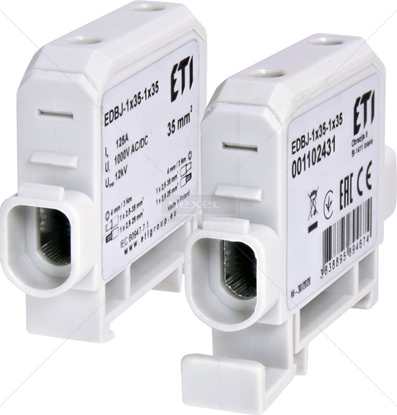 Attēls no Etipo Zacisk ETI Polam 001102431 125A 1-torowy (2,5-35mm2 - 2,5-35mm2) do przewodów AL/Cu szary EDBJ-1x35-1x35