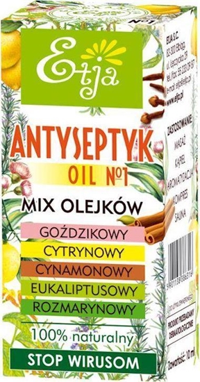 Picture of Etja ETJA Kompozycja naturalnych olejków eterycznych - Antyseptyk-Oil 10ml