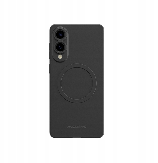 Изображение Etui silikonowe AMAZINGTHING Minimal Air Case z piercieniem magnetycznym do Samsung Galaxy S25 Edge - czarne