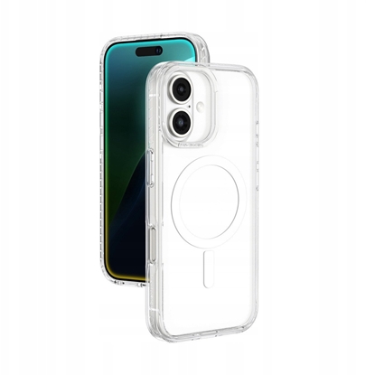 Изображение Etui silikonowe AMAZINGTHING Titan Pro Mag Case z piercieniem magnetycznym do iPhone 16 - przezroczyste