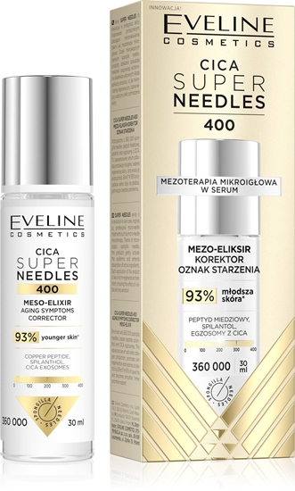 Picture of EVELINE Cica Super Needles 400 Mezo-eliksir korektor oznak starzenia 30 ml