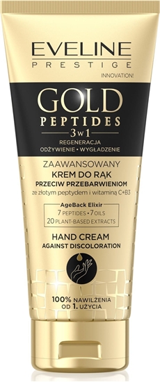 Изображение Eveline EVELINE Gold Peptides Zaawansowany Krem do rk 3w1 - przeciw przebarwieniom 75 ml