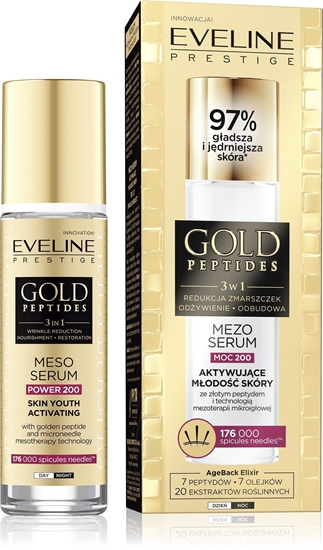 Picture of EVELINE Gold Peptides Mezo-serum aktywujce modo skóry 3w1 (moc 200) 30 ml