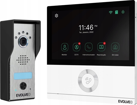 Picture of Evolveo EVOLVEO DoorPhone AHD7, Sada domácího WiFi videotelefonu s ovládáním brány nebo dveí bílý monitor