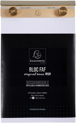 Изображение Exacompta FAF Desk Pad Dotted - Size 197x115mm - 170 micro perforated sheets. Retro design - refillable.