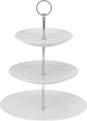 Изображение Excellent Houseware Patera 3-pitrowa na ciastka ciasto porcelanowa (150153)