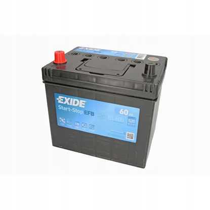Attēls no EXIDE EL605 EFB 60Ah 520A (EN) 12V akumuliatorius
