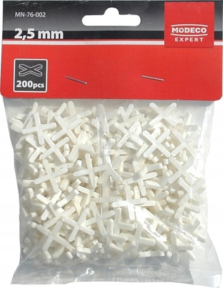 Attēls no EXPERT KRZYYKI DYSTANSOWE DO GLAZURY 2.5 MM 200 SZT CLIP-STRIP [EXPERT] - 1op