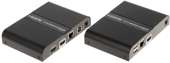 Изображение System przekazu sygnau AV EXTENDER HDMI+USB-EX-100-4K-V2