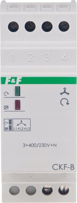Attēls no F&F Przekanik kolejnoci i zaniku faz F&F CKF-BR-TRMS 10A 1NO/NC opónienie 4s asymetria 40-80V True RMS na szyn DIN