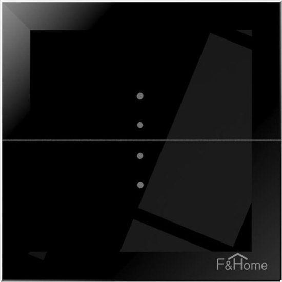 Picture of F&F Przycisk szklany dotykowy rolet F&F GS2-STR-3-B aluzjowy 1,5A 85-265V AC czarny