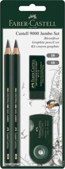 Picture of Faber-Castell FABER-CASTELL Bleistift Castell 9000 Jumbo Set BK