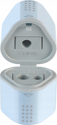 Picture of Faber-Castell Potrójna temperówka GRIP, jasnoniebieski do oówków i kredek standardowych oraz JUMBO, dla wszystkich - 1 sztuka (183874)