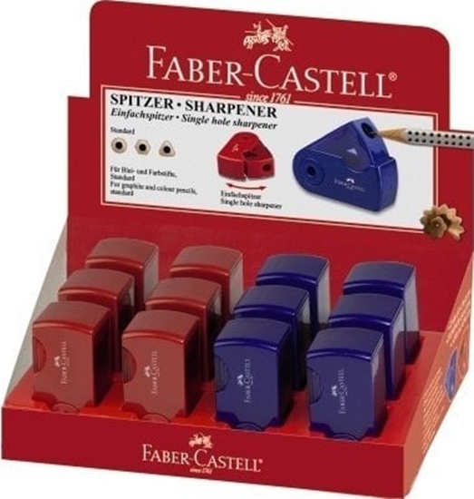 Picture of Faber-Castell FABER-CASTELL Klappspitzdose Sleeve Mini rot/blau
