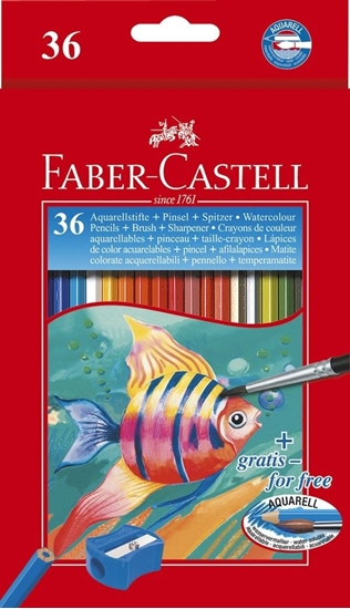 Picture of Faber-Castell Kredki Akwarelowe Z Pdzelkiem 36 Kolory Faber-Castell (114437 FC)