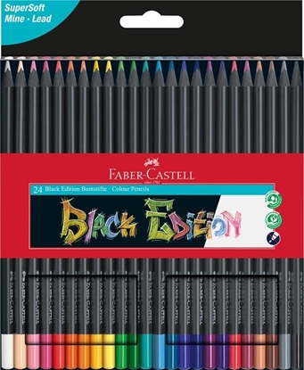 Изображение Faber-Castell KREDKI OÓWKOWE TRÓJKTNE BLACK EDITION FABER-CASTELL 24 KOLORY