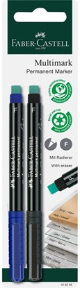 Attēls no FABER-CASTELL Marker Multimark permanent F bl/sw 2x BK