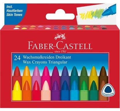Изображение FABER-CASTELL Wachsmalstifte dreikant 24-er Kartonetui