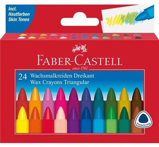 Изображение FABER-CASTELL Wachsmalstifte dreikant 24-er Kartonetui