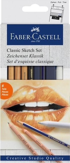 Изображение Faber-Castell Zestaw do szkicowania Classic 6szt FABER CASTELL